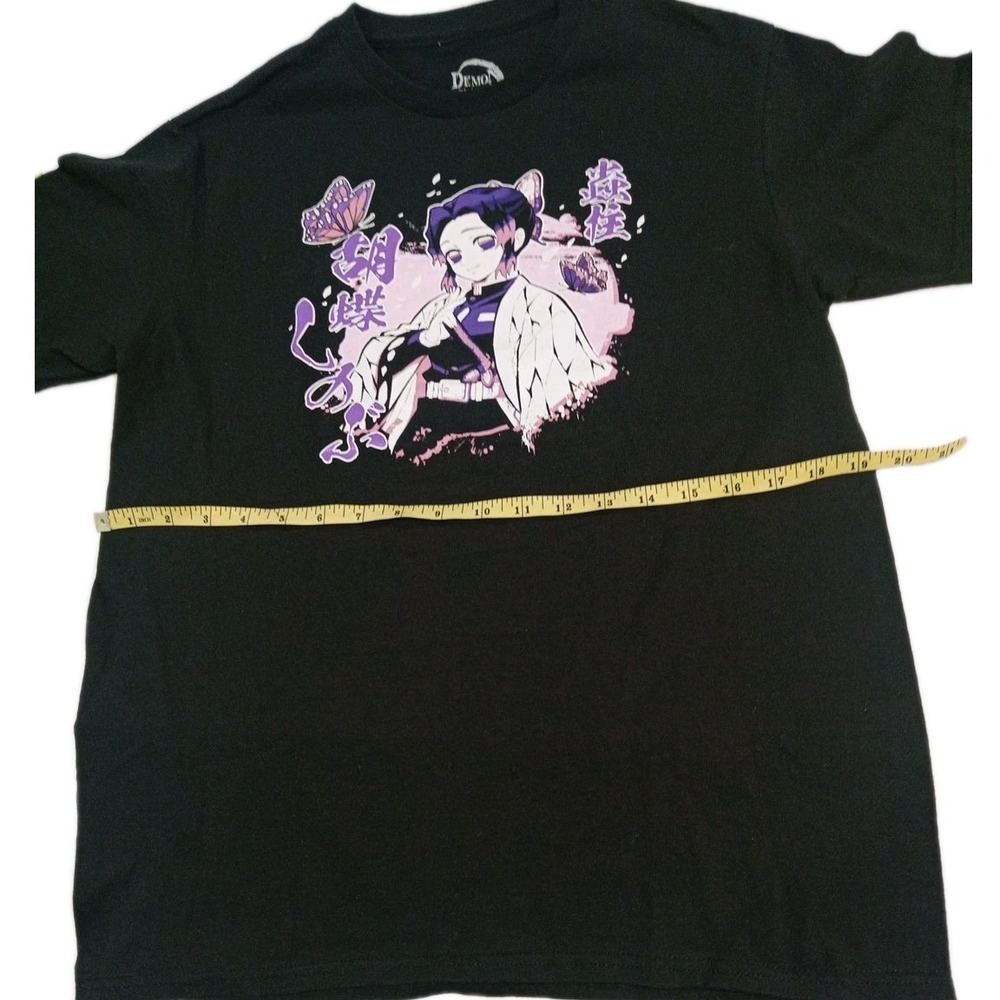 Demon Slayer Kimetsu No Yaiba Shinobu T-Shirt-Black Size Medium Graphic E2
